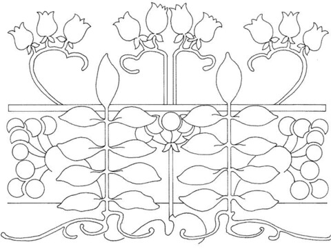 Bellflower Pattern  Coloring Page